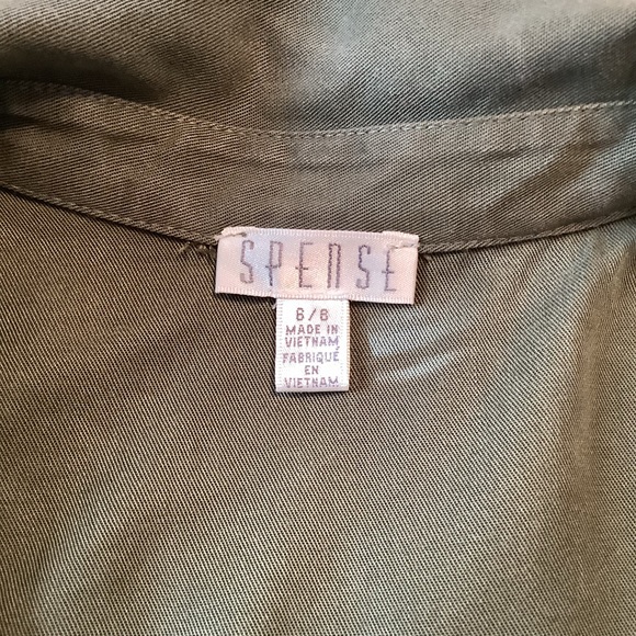 SPENSE Embroidered Dress Green 6/8 Button Up Long Sleeves - Picture 6 of 6